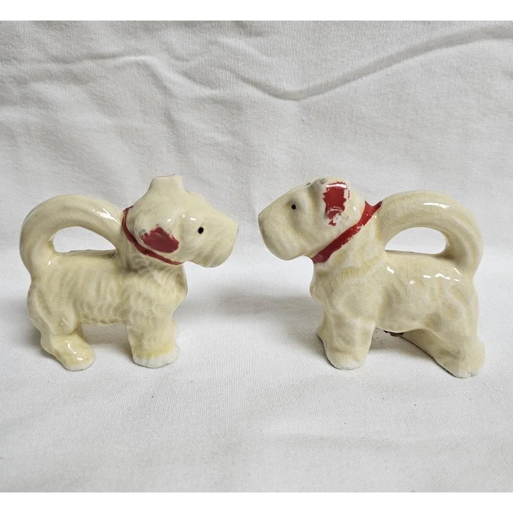 Vintage Scotty Terrier Dog Salt And Pepper Shakers Japan
